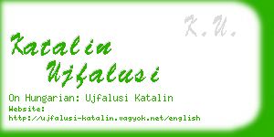 katalin ujfalusi business card
